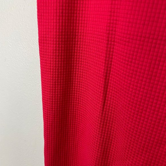 Escada Woman's Sz 38/ US 8 Red Straight Leg Mid Rise Textured Career Pants - Picture 7 of 10